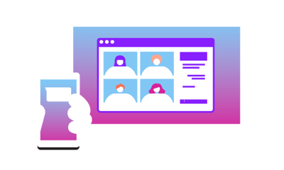 Communication is Key to Remote Work illustration of laptop and mobile phone for ebook