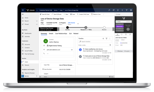 Call history and records Microsoft Dynamics 365 Service Hub