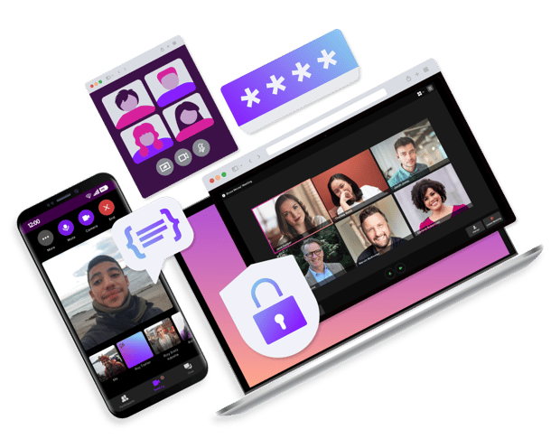 Video API being used on a dektop and mobile device screen