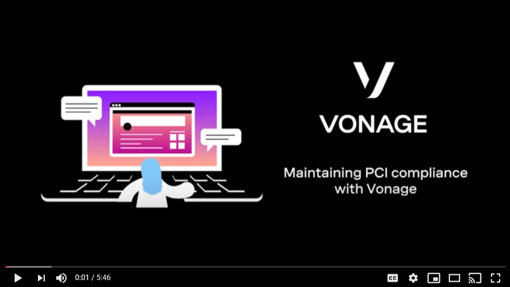 Maintaining PCI compliance with Vonage Cover slide for Maintaining PCI compliance with Vonage demo video